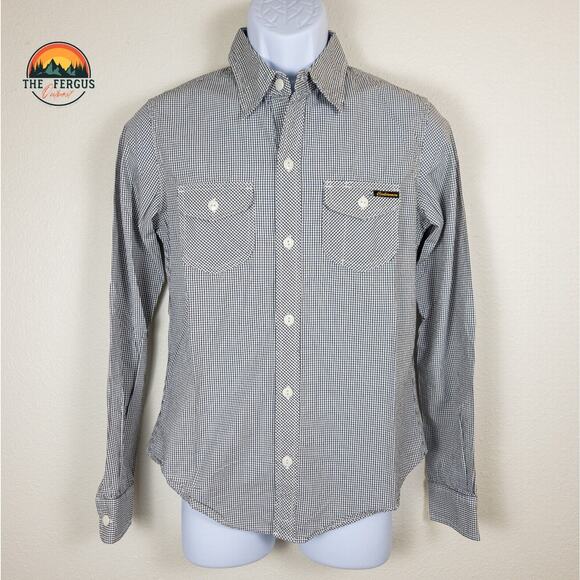 NWT Civilianaire Shirt Black Stripe Made In USA! Mens Size Slim Small - Picture 1 of 16